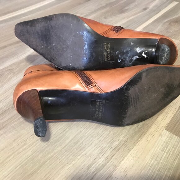 Lady Stork Ladies Tan Leather Ankle Boots Size 7 - Picture 5 of 5